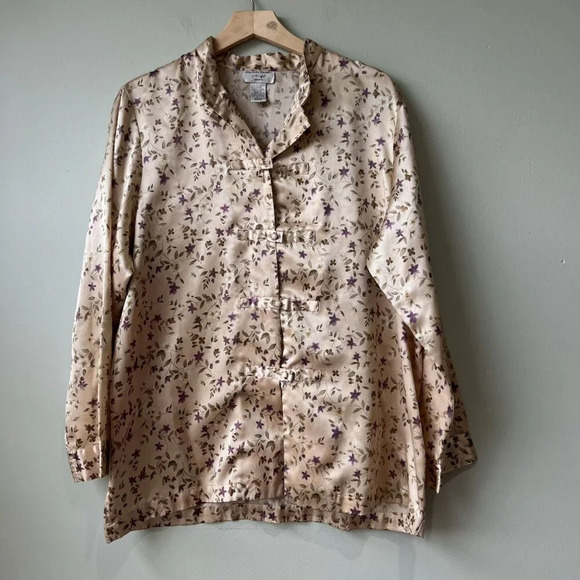 Floral Pajama Set Amanda Stewart Intimates Size L Womens Sleepwear‎ - Picture 1 of 4